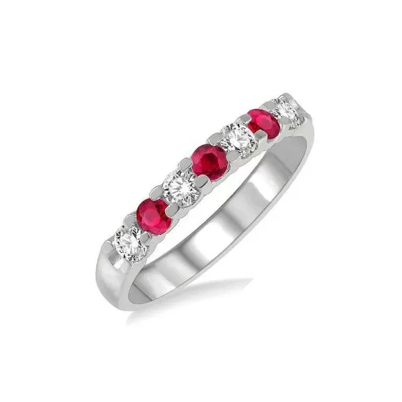 Kelley Collection Ruby & Diamond Band> Rings