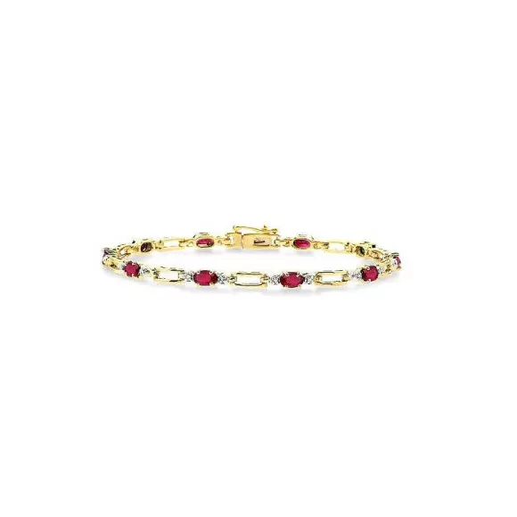 Kelley Collection Ruby & Diamond Bracelet> Bracelets