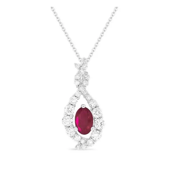 Kelley Collection Ruby & Diamond Pendant> Pendants