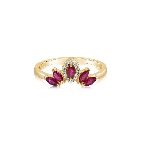 Kelley Collection Ruby & Diamond Ring> Rings