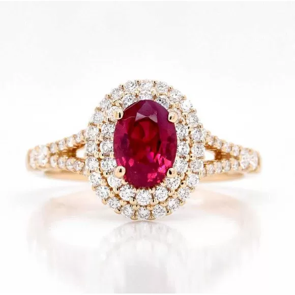 Kelley Collection Ruby & Diamond Ring> Rings