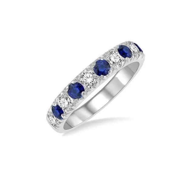 Kelley Collection Sapphire & Diamond Band> Rings