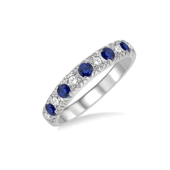 Kelley Collection Sapphire & Diamond Band> Rings