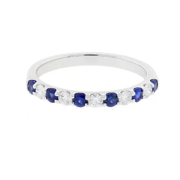 Kelley Collection Sapphire & Diamond Band> Rings