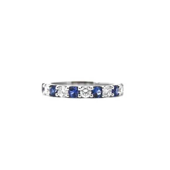 Kelley Collection Sapphire & Diamond Band> Rings