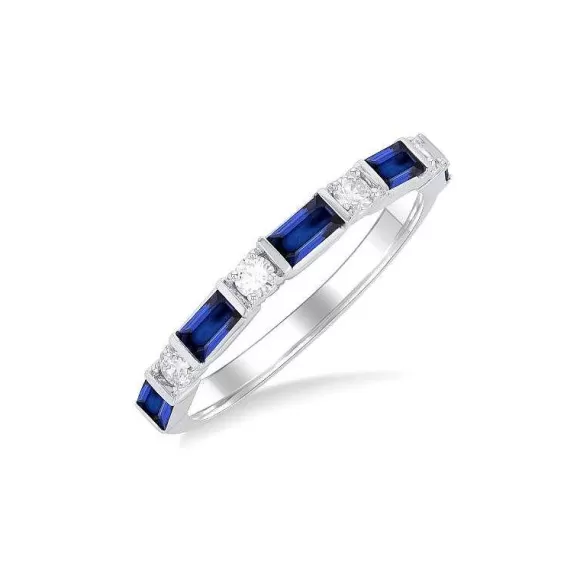 Kelley Collection Sapphire & Diamond Band> Rings