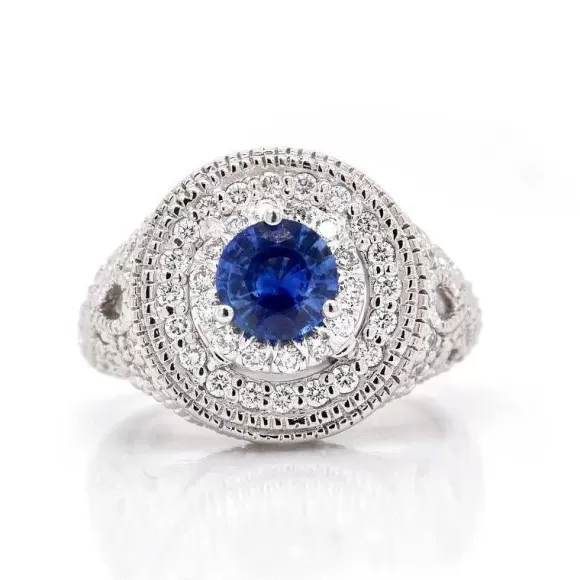 Kelley Collection Sapphire & Diamond Band> Rings