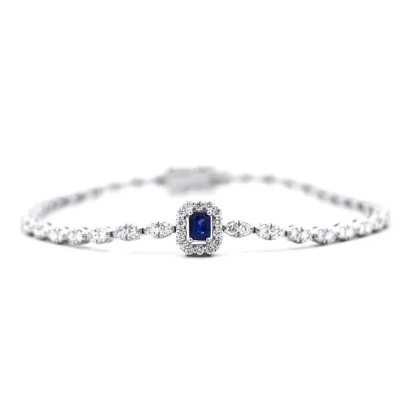 Kelley Collection Sapphire & Diamond Bracelet> Bracelets