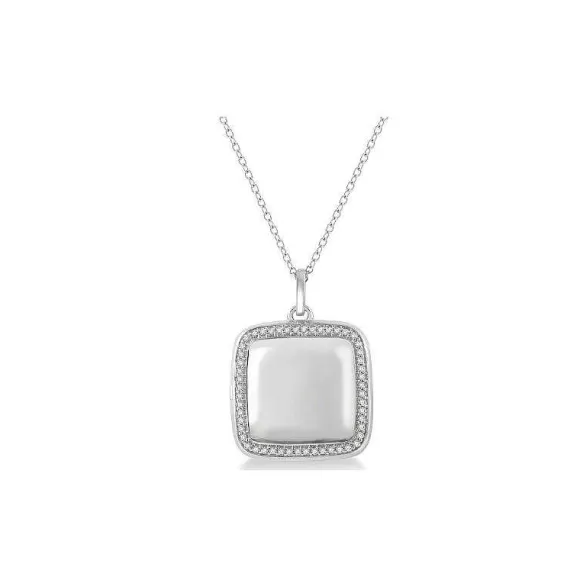 Kelley Collection Square Shape Diamond Locket Pendant> Pendants