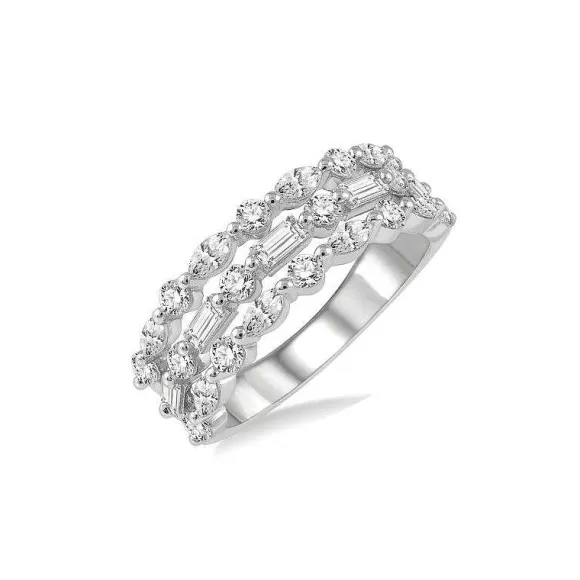 Kelley Collection Three Row Diamond Ring> Rings