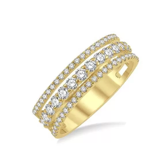 Kelley Collection Three Row Diamond Ring> Rings