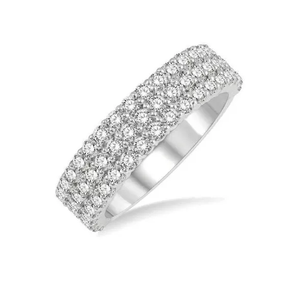 Kelley Collection Three-Row Diamond Ring> Rings