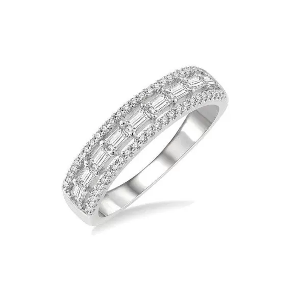 Kelley Collection Triple Row Baguette Diamond Band> Rings