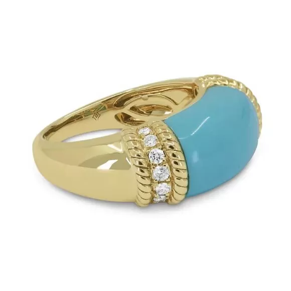 Kelley Collection Turquoise & Diamond Ring> Rings