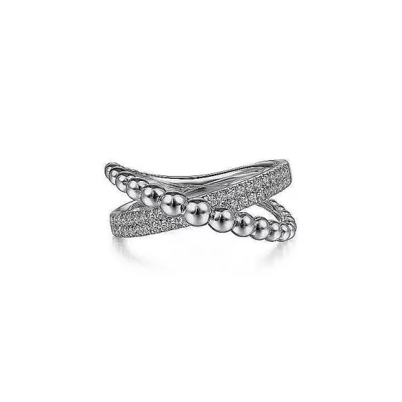 Kelley Collection White Sapphire Bujukan Criss-Cross Ring> Rings