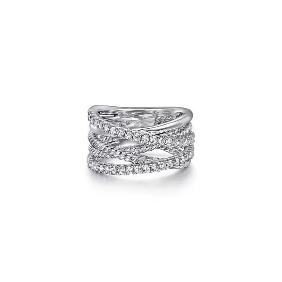 Kelley Collection White Sapphire Twisted Ring> Rings