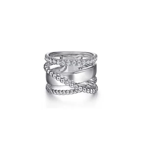 Kelley Collection White Sapphire Twisted Ring> Rings