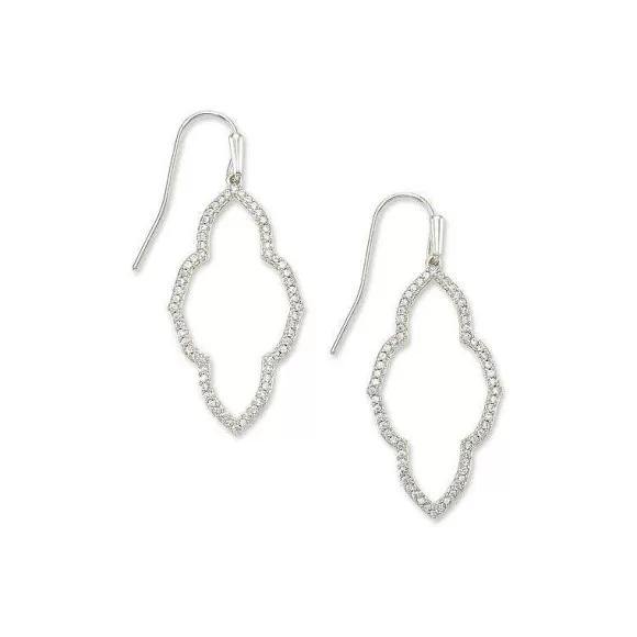 Kendra Scott Abbie Small Open Frame Earring In Silver> Earrings