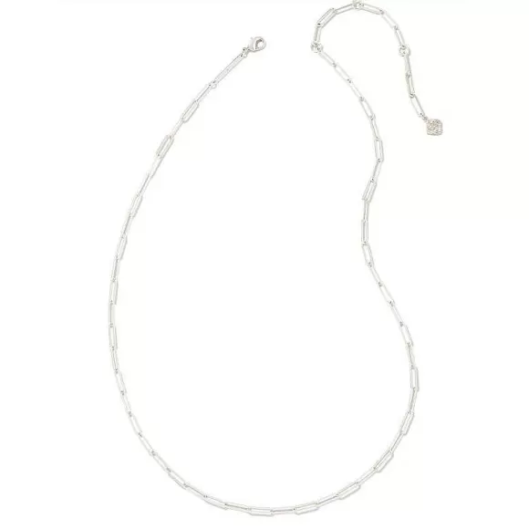 Kendra Scott Courtney Paperclip Necklace In Silver Metal> Necklaces