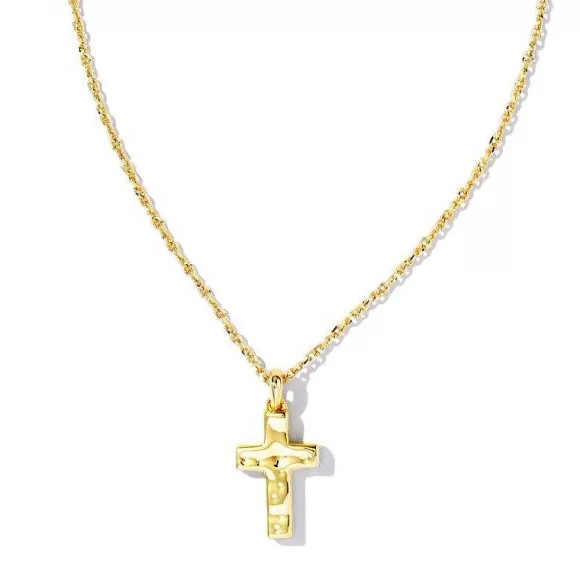 Kendra Scott Cross Pendant In Gold> Necklaces