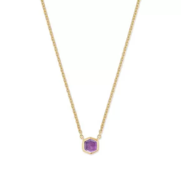 Kendra Scott Davie Pendant In Amethyst> Necklaces