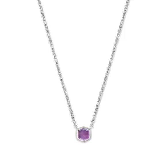 Kendra Scott Davie Pendant In Amethyst> Necklaces