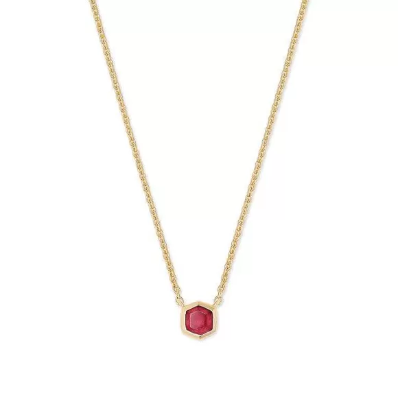 Kendra Scott Davie Pendant In Red Garnet> Necklaces