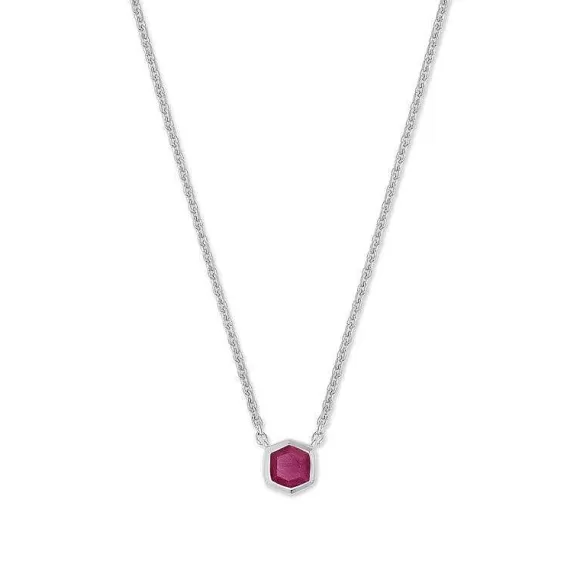 Kendra Scott Davie Pendant In Ruby> Necklaces