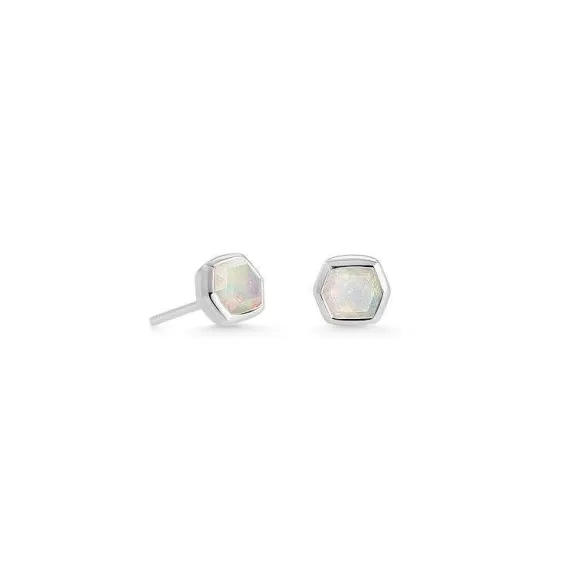 Kendra Scott Davie Studs In White Opal> Earrings