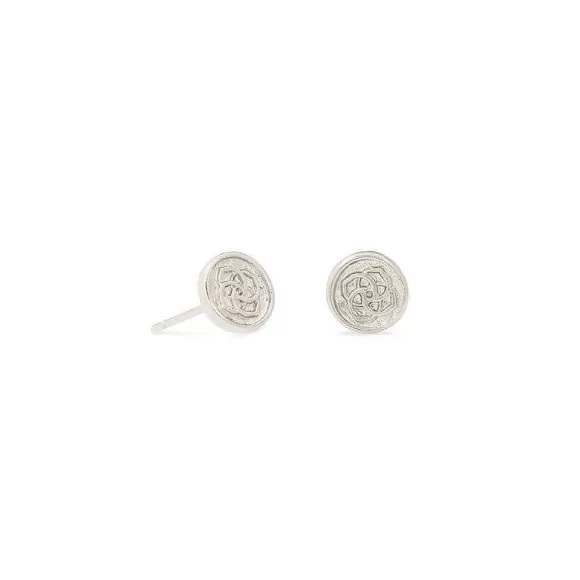 Kendra Scott Dira Coin Studs In Silver> Earrings