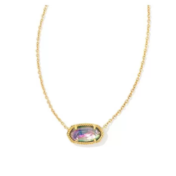 Kendra Scott Elisa Short Pendant In Lilac Abalone> Necklaces