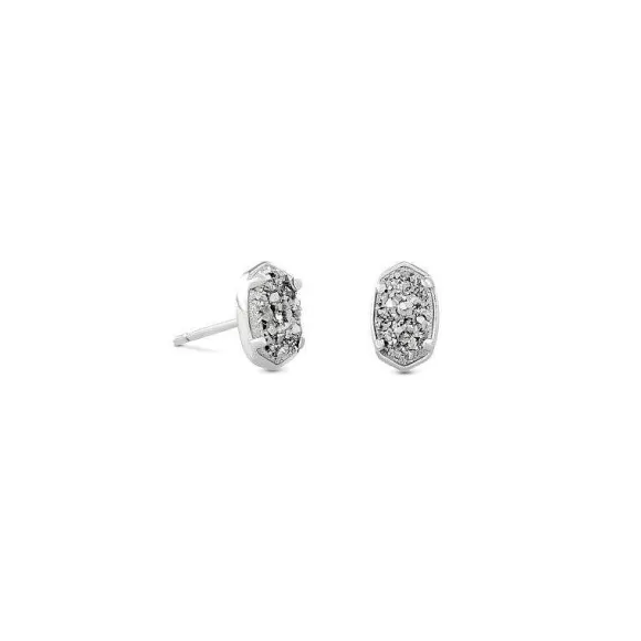 Kendra Scott Emilie Stud In Platinum Drusy> Earrings