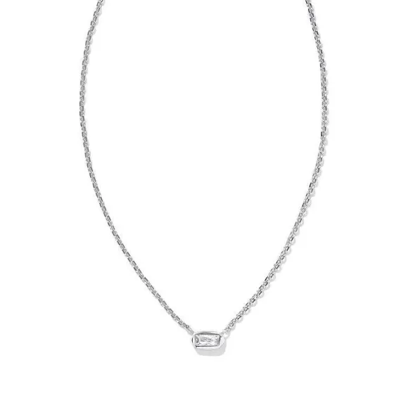 Kendra Scott Fern Crystal Pendant In Silver> Necklaces