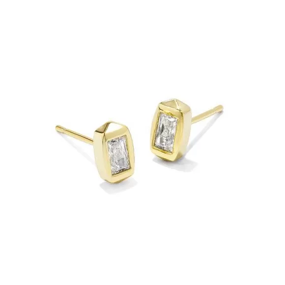 Kendra Scott Fern Crystal Stud Earrings In Gold> Earrings