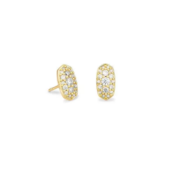 Kendra Scott Grayson Crystal Stud In Gold> Earrings