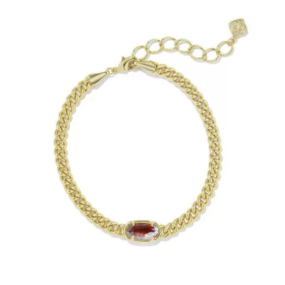 Kendra Scott Grayson Delicate Link & Chain Bracelet Gold In Dichroic Glass> Bracelets