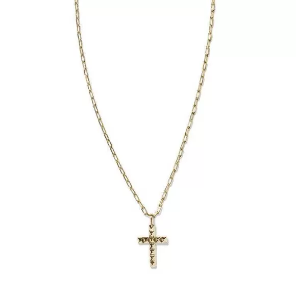 Kendra Scott Jada Cross Short Pendant In Gold Metal> Necklaces