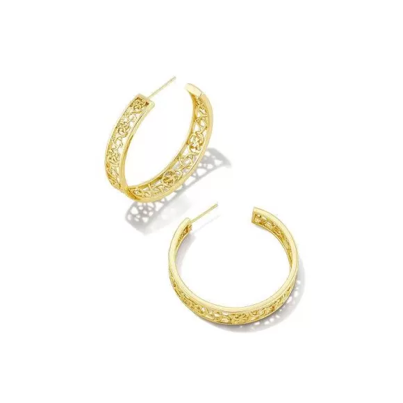 Kendra Scott Kelly Hoop Earrings In Gold> Earrings