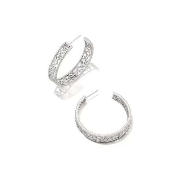 Kendra Scott Kelly Hoop Earrings In Silver> Earrings