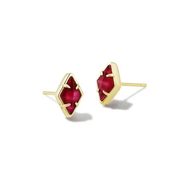 Kendra Scott Kisnley Stud Earrings Gold In Raspberry Illusion> Earrings