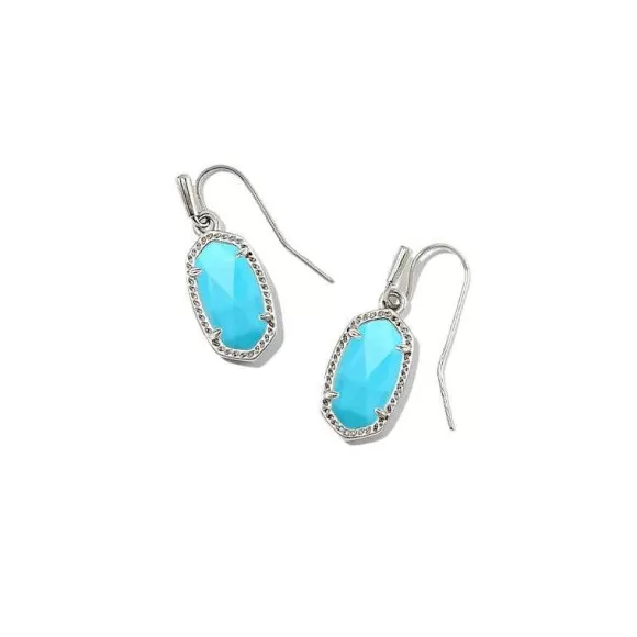 Kendra Scott Lee Earrings Silver In Turquoise Magnesite> Earrings