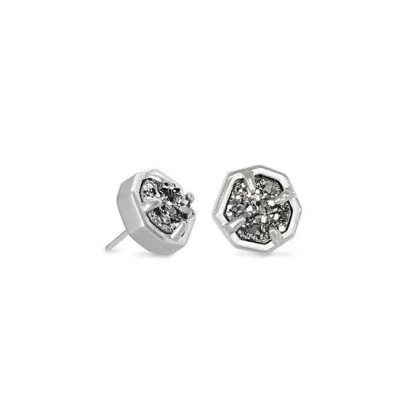 Kendra Scott Nola In Platinum Drusy> Earrings