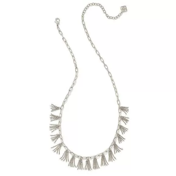 Kendra Scott Sienna Strand Necklace In Rhodium Metal> Necklaces