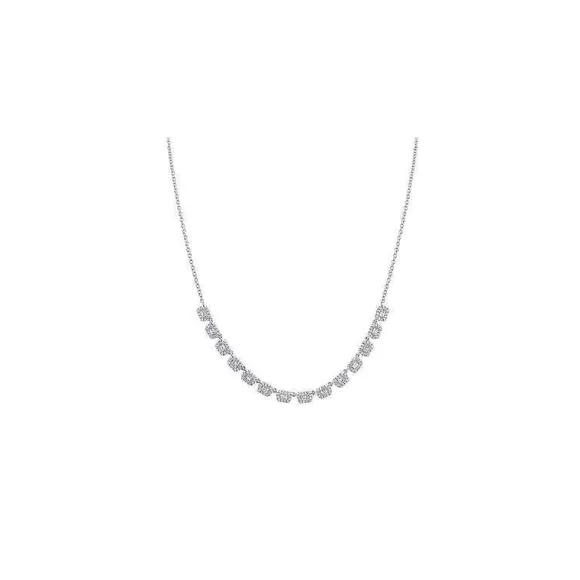 Shy Creation Diamond Baguette Necklace> Necklaces