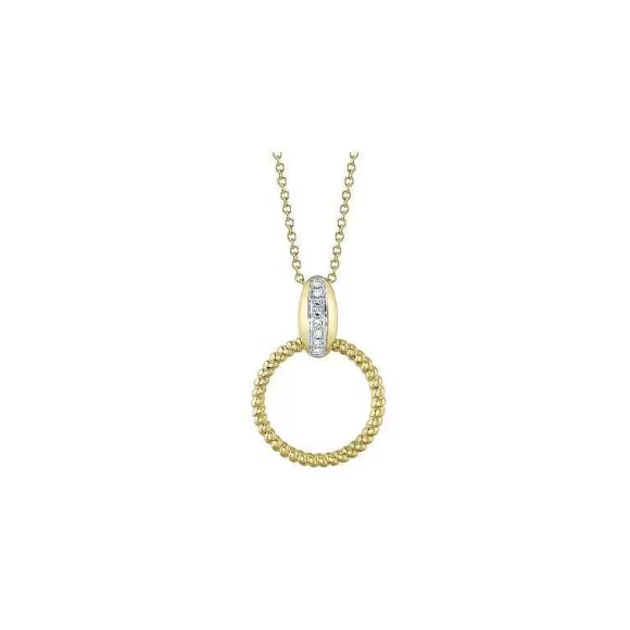 Shy Creation Diamond Circle Rope Pendant> Pendants