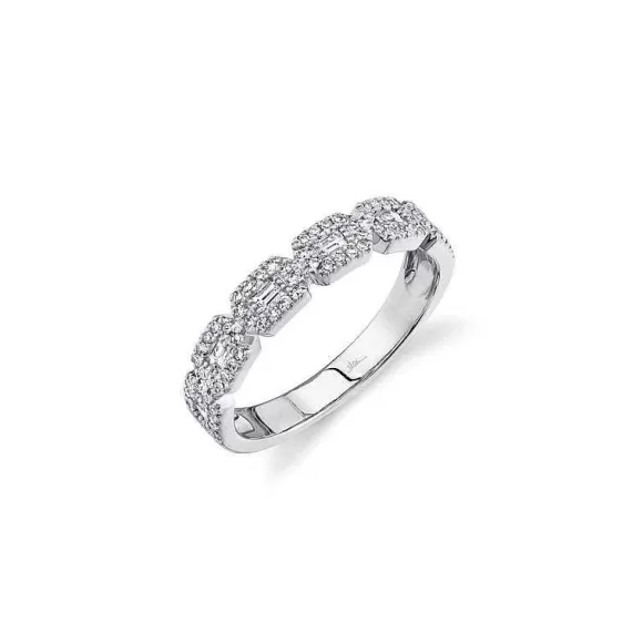 Shy Creation Diamond Halo Baguette Ring> Rings