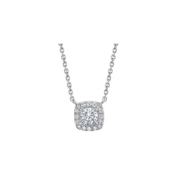 Shy Creation Diamond Halo Pendant> Necklaces