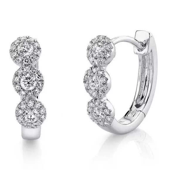 Shy Creation Diamond Huggie Earrings> Earrings