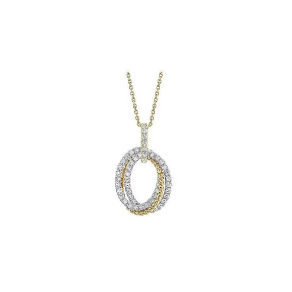 Shy Creation Diamond Oval Pendant> Pendants